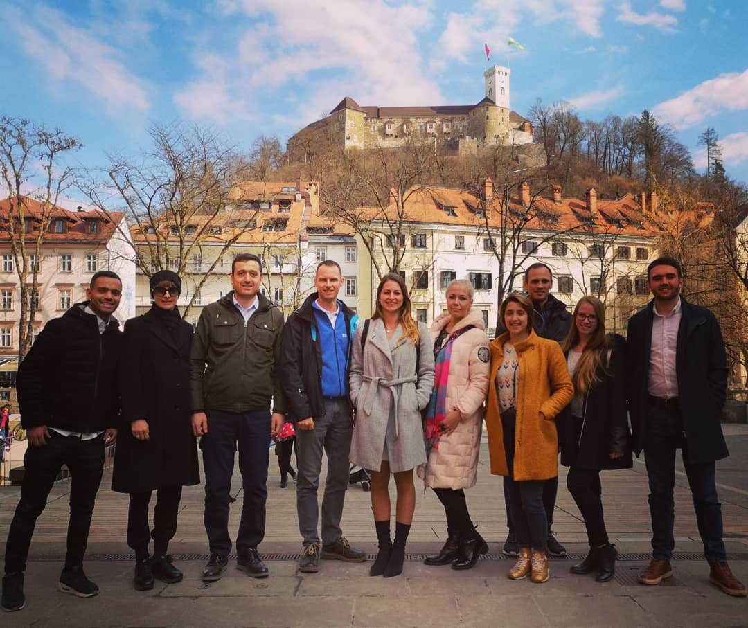 Project consortium group photo in Ljubljana